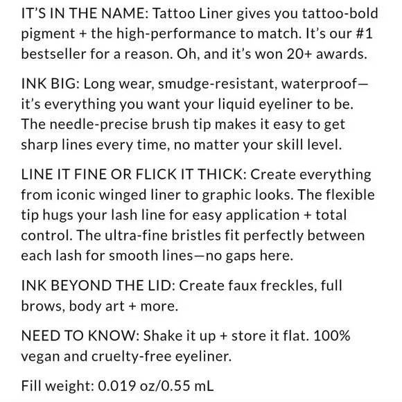 KVD Vegan Waterproof tattoo liquid liner in Trooper Black - Picture 4 of 9